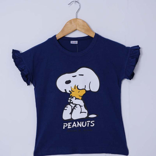 Blue Pin nets Girls T-Shirt