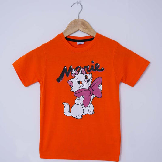Orange Cat Girls T-Shirt