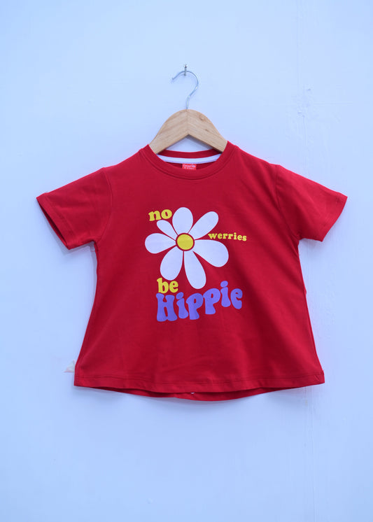 Red Fllower Girls T-Shirt