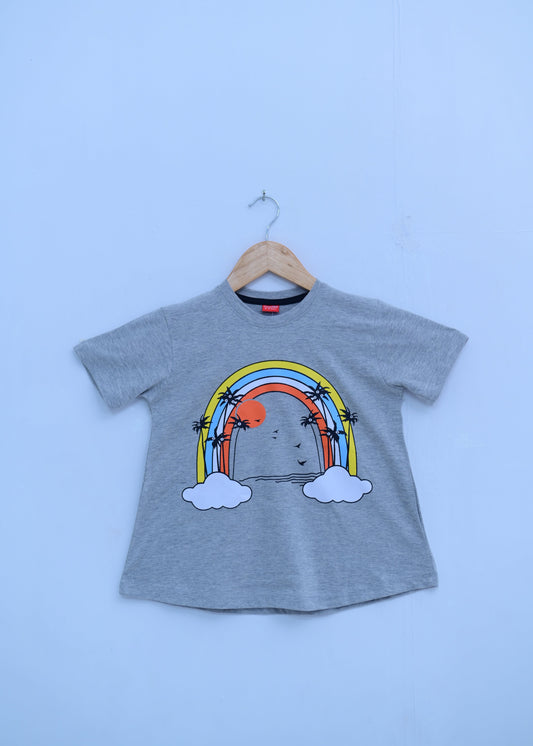 Rainbow Grey Girls T-Shirt