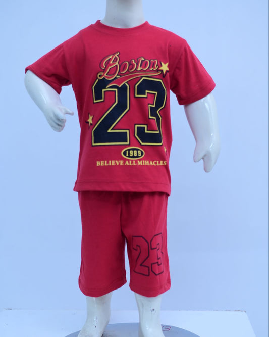 Red 23 Boys Nicker Suit