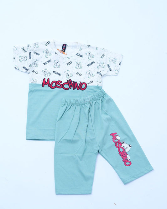 Moschino SeaFoam Boys Nicker Suit