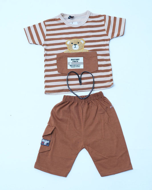 Teddy Bear Brown Boys Nicker Suit