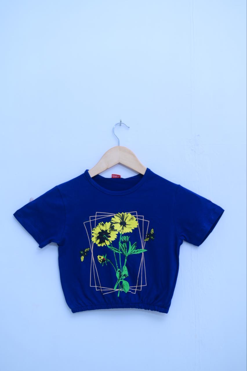 Sun Flower Blue Baggy Style