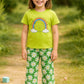Green Rainbow Trouser Shirt for Girls