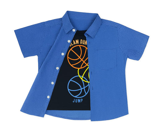 Black-Blue Double Check Shirt