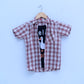 Brown-White Feeling Black Double Casual Shirt